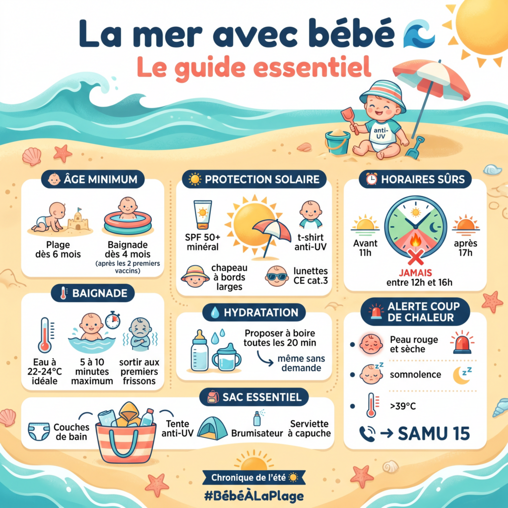 La mer avec bébé : le guide essentiel